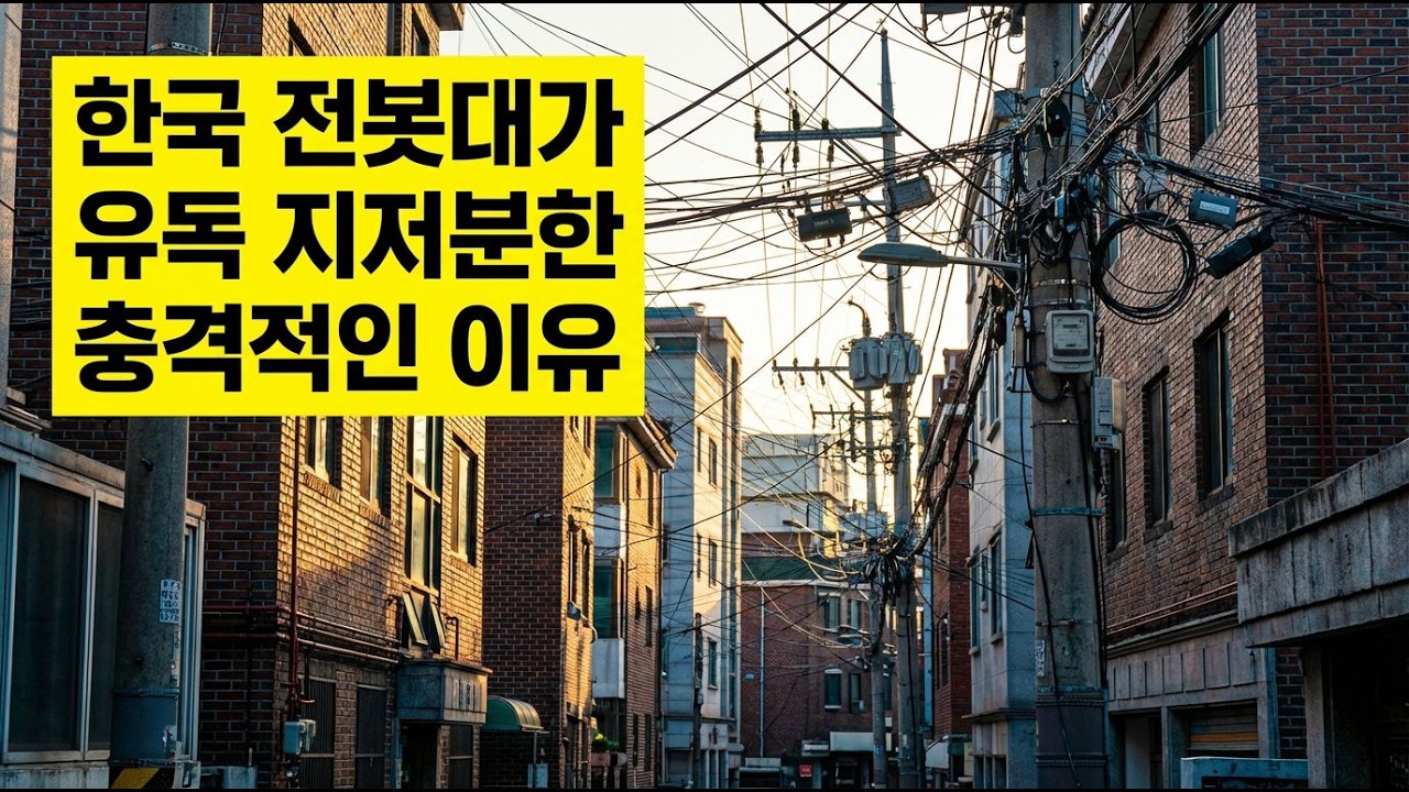 한국 전봇대의 숨겨진 이야기, 그 복잡한 이유