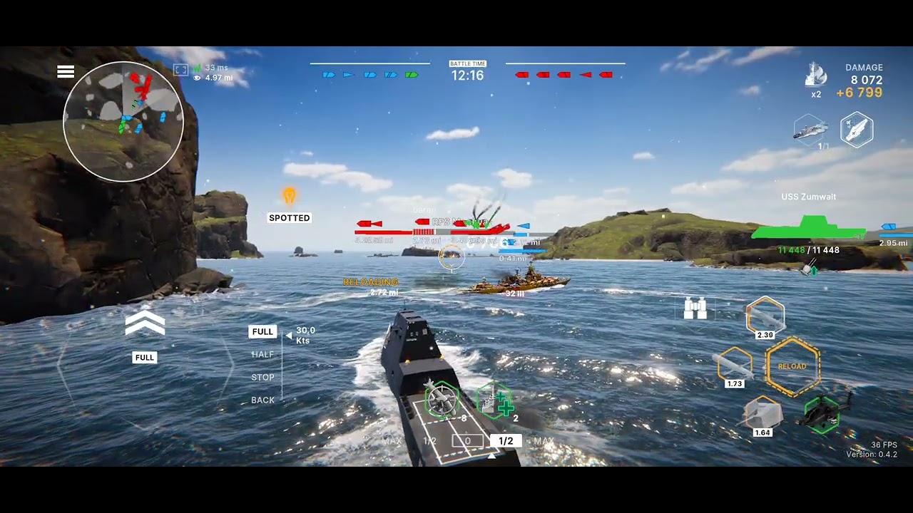 Warships Mobile 2 || USS Zumwalt Legendary Battle