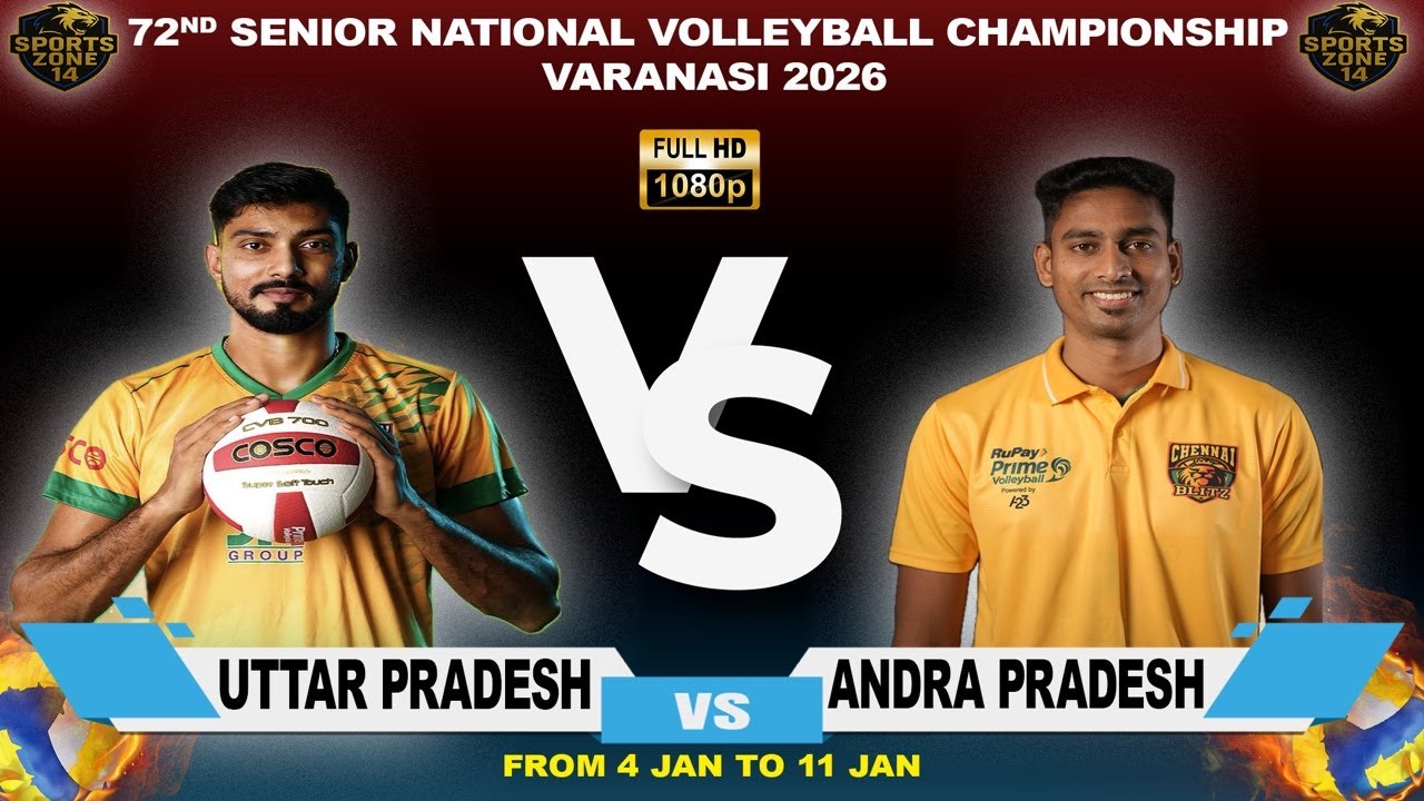 ⚡️HD⚡️ UTTAR PRADESH VS ANDRA PRADESH| 72nd Senior National Volleyball Championship 2026