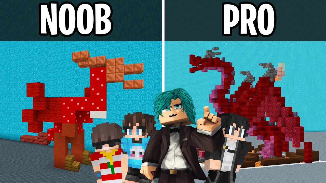 Build Battle 1 PRO vs 3 NOOB!! Siapa Yang Akan Menang!?