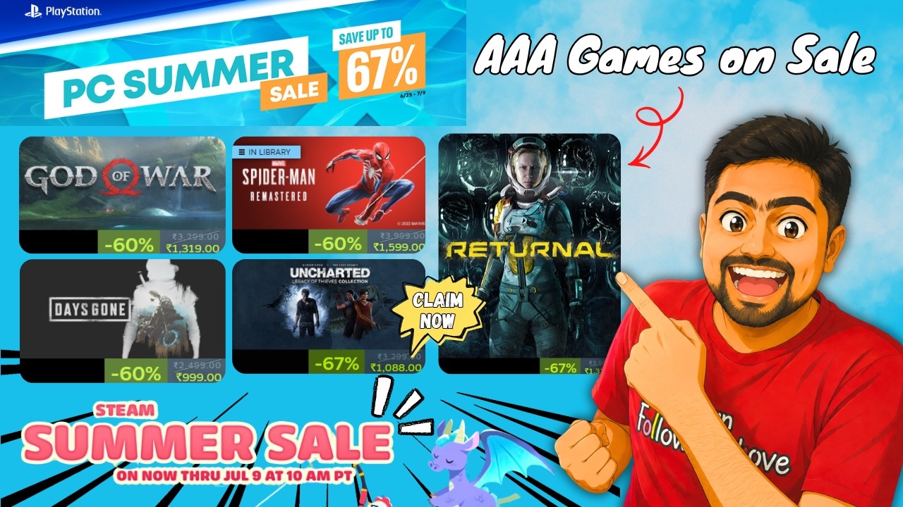 Don't miss these deals on Sony Playstation Studio Games on the Steam Summer Sale 2026 🔥🎮