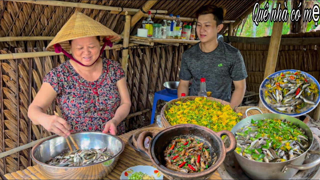 Canh Chua Bông Điên Điển Cá Linh, Cá Bống Kho Tiêu | Món Ăn Đầu Mùa Nước Nổi ||| flooding season