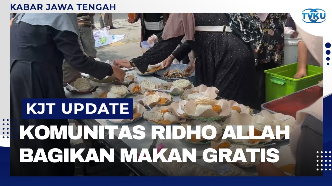 Komunitas Pengajian Ridho Allah Bagikan Makan Gratis untuk Warga