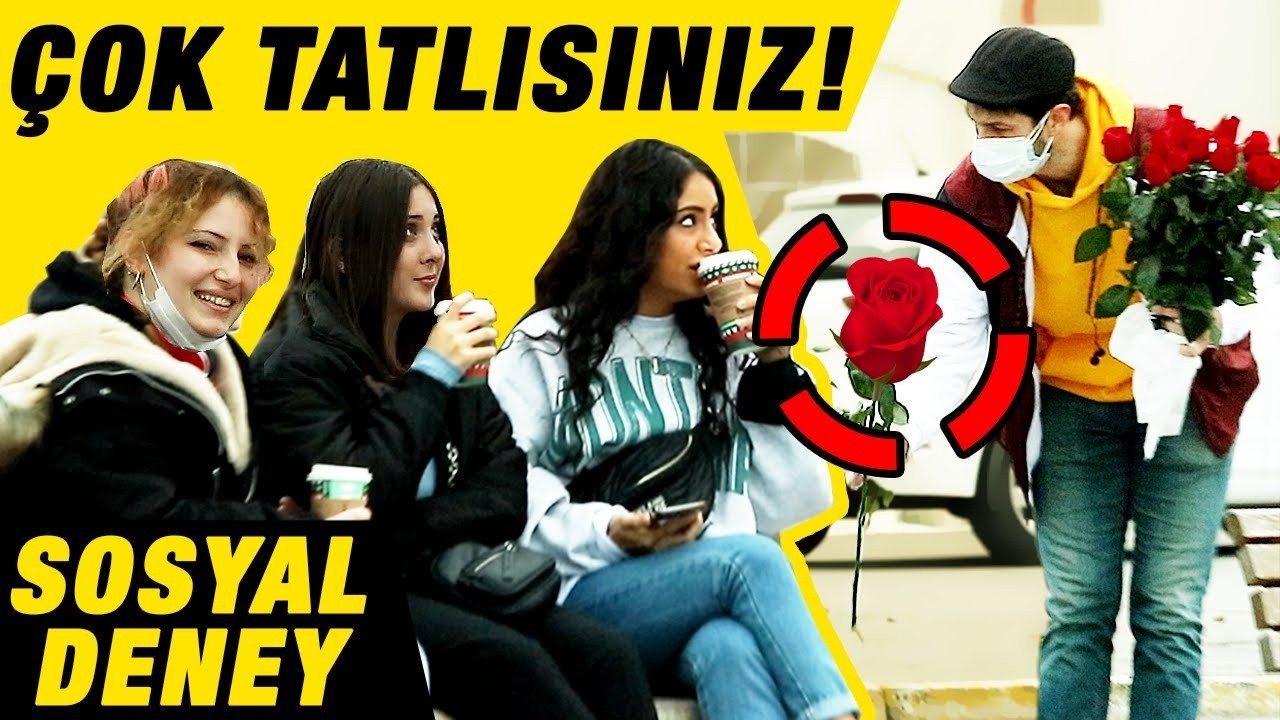AÇLARA SİMİT, KIZLARA GÜL VEREREK MUTLU ETTİK! / SAYENİZDE GÜLÜMSETEN SOSYAL DENEY