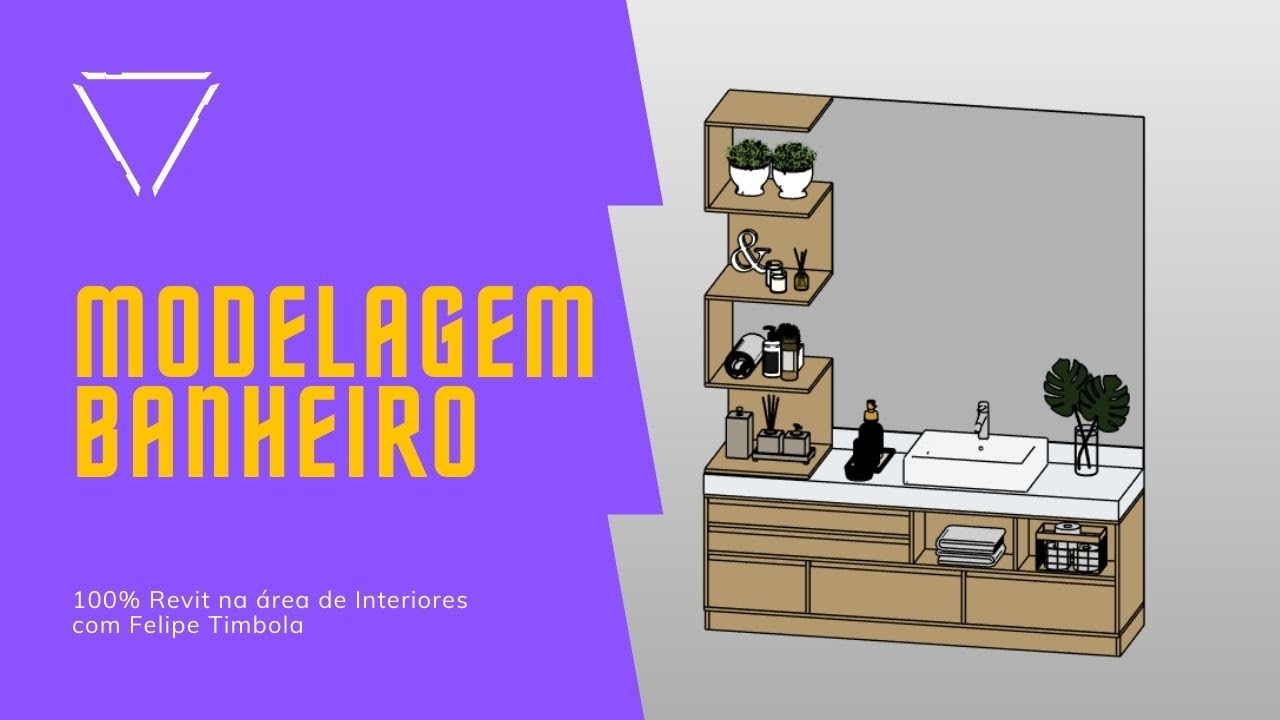 100% Revit na área de Interiores - Modelagem de Famílias - Banheiro