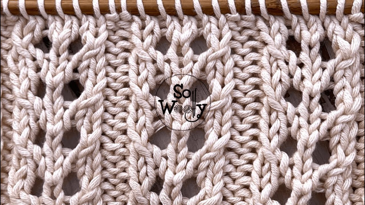How to Knit the Double Eyelet Rib Stitch: For Wraps & Tops (4 rows only!) - So Woolly