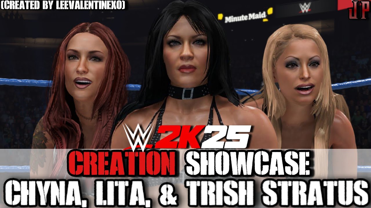Демонстрация творений WWE 2K25: Чайна, Лита и Триш Стратус (альтернативные модели) | (Создано Lee...