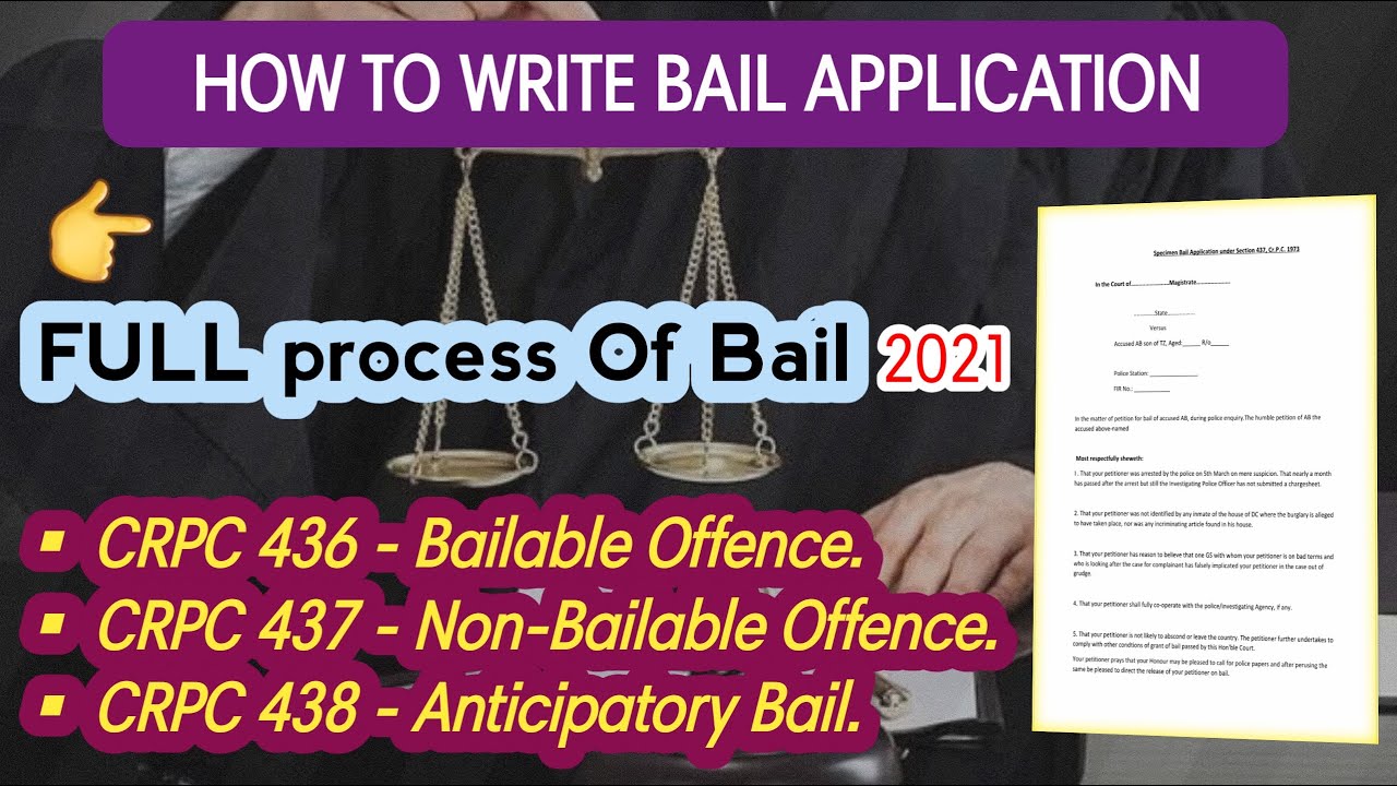 How to draft Bail Application/Bail Format/crpc 438 Anticipatory Bail/crpc 437/Process of Bail