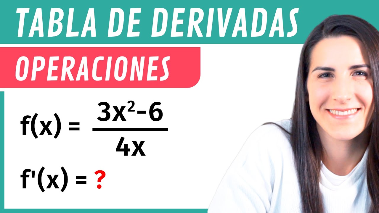 TABLA de DERIVADAS 🎢 Derivadas de Operaciones