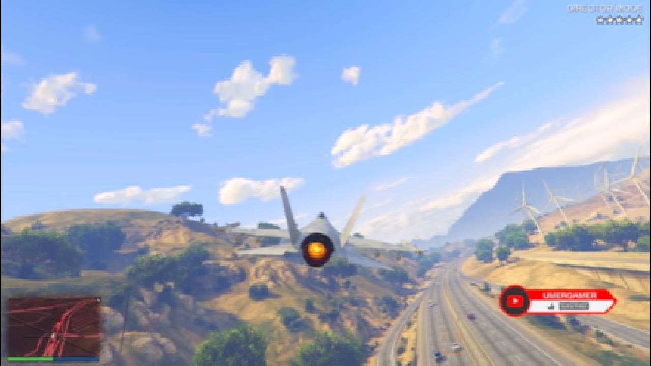 Destroying cops car with Fighter jet in GTA 5 4K
