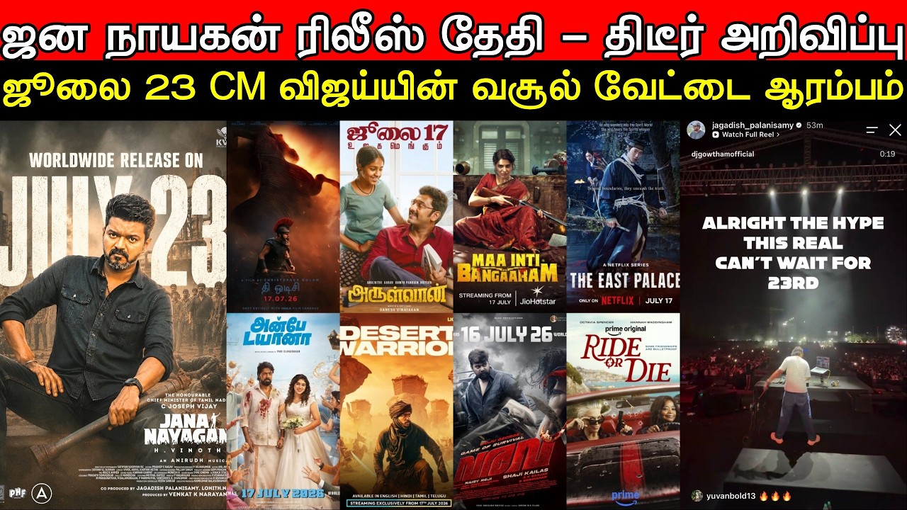 Film Talk | Jana Nayagan Release - BIG NEWS, Weekend Releases - Theatres, OTT & Tamil Dubbing
