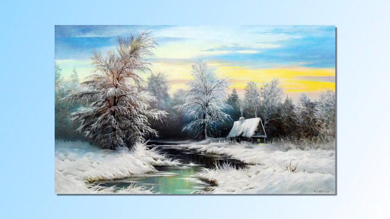 Artist Yuri Kornikov.  Winter landscapes