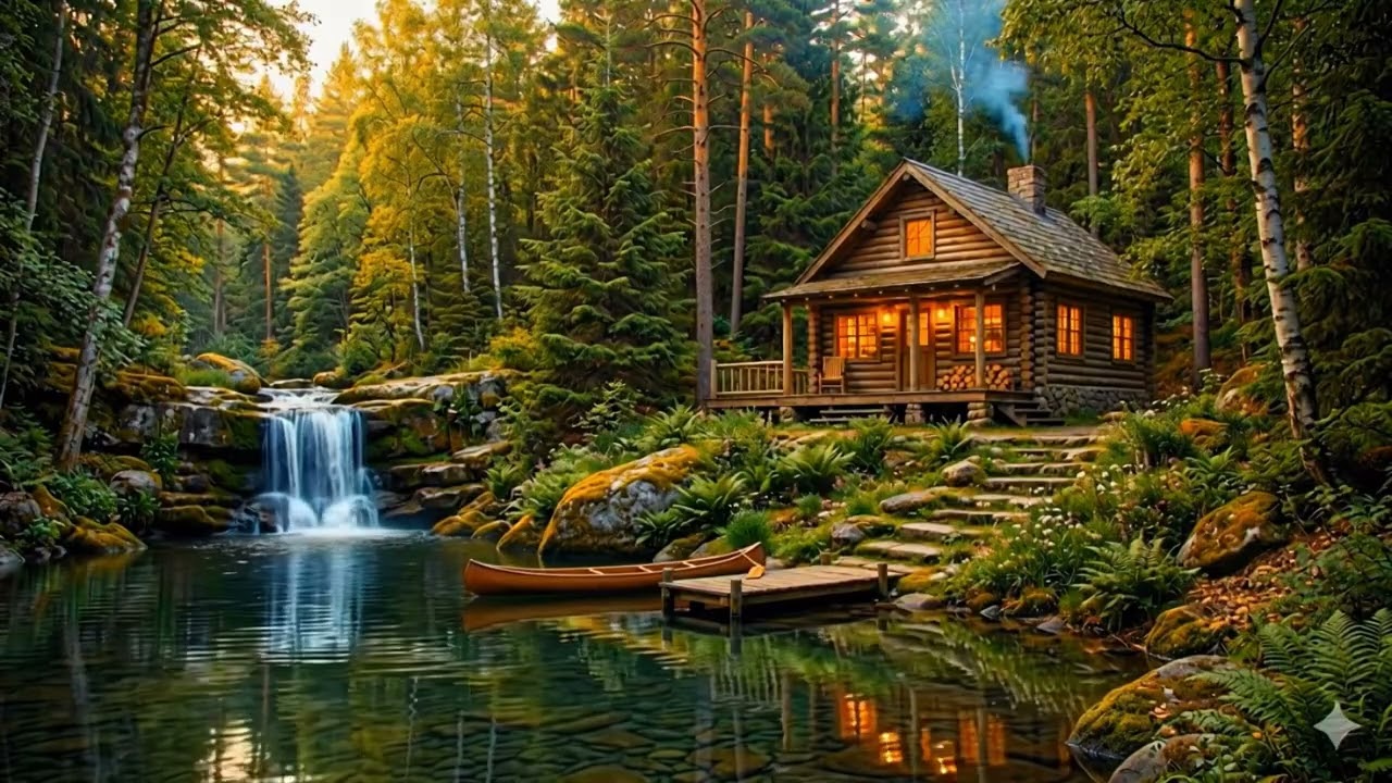 Cascading Garden Waterfall Harmonies and Chirping Birds for Total Body Relaxation