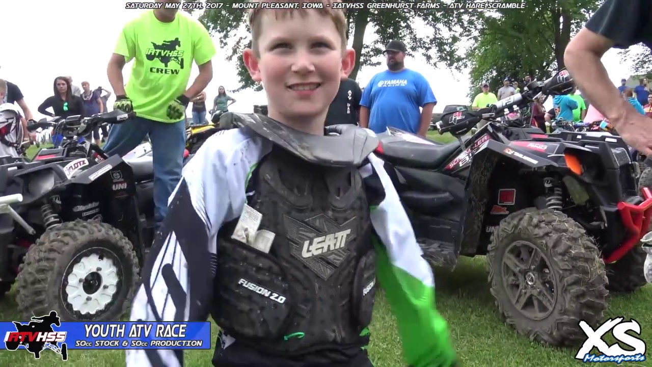 50cc Youth ATV Racing - IATVHSS 2017 Round 1 - Mount Pleasant Iowa