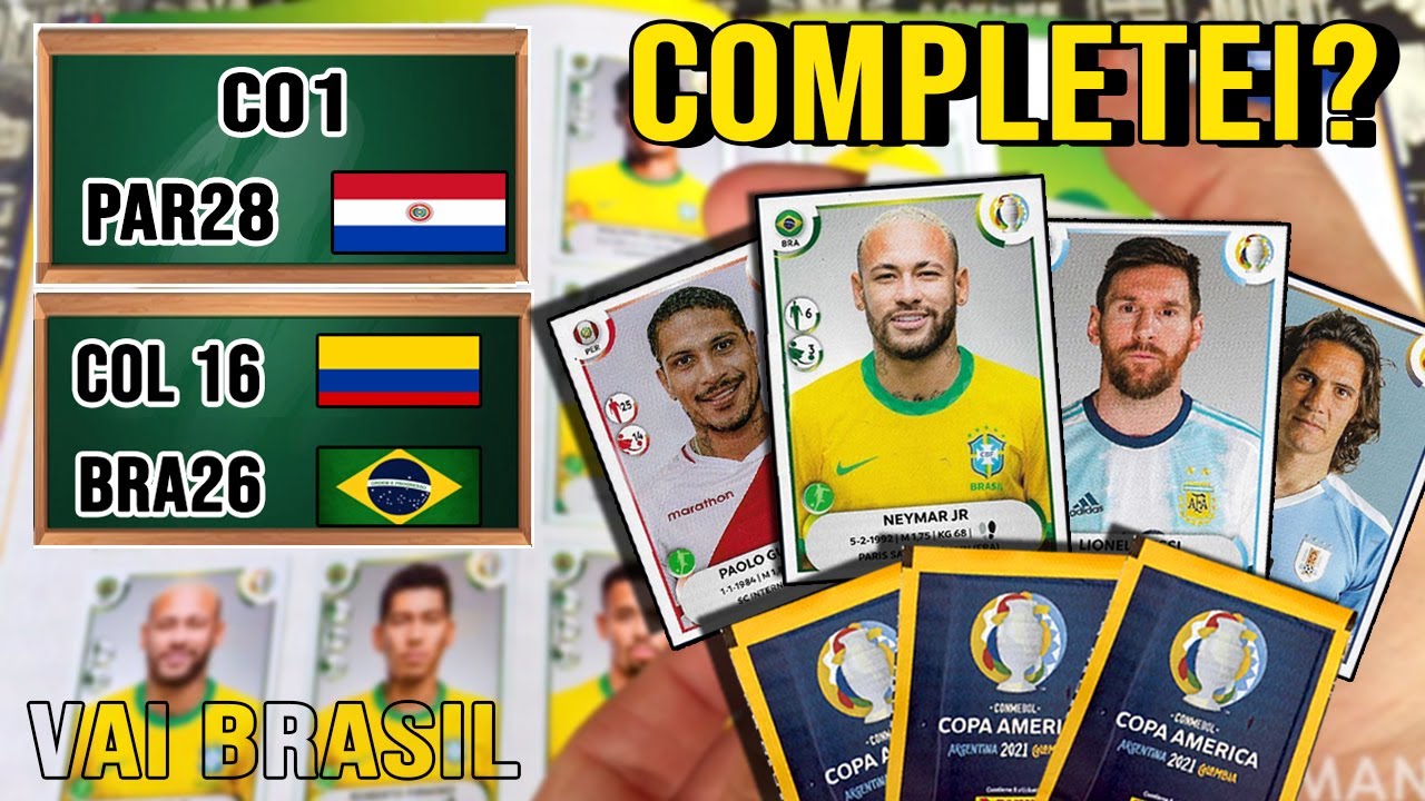 SERÁ QUE COMPLETEI? ÁLBUM COPA AMÉRICA 2021, ABRINDO MAIS 10 PACOTINHOS