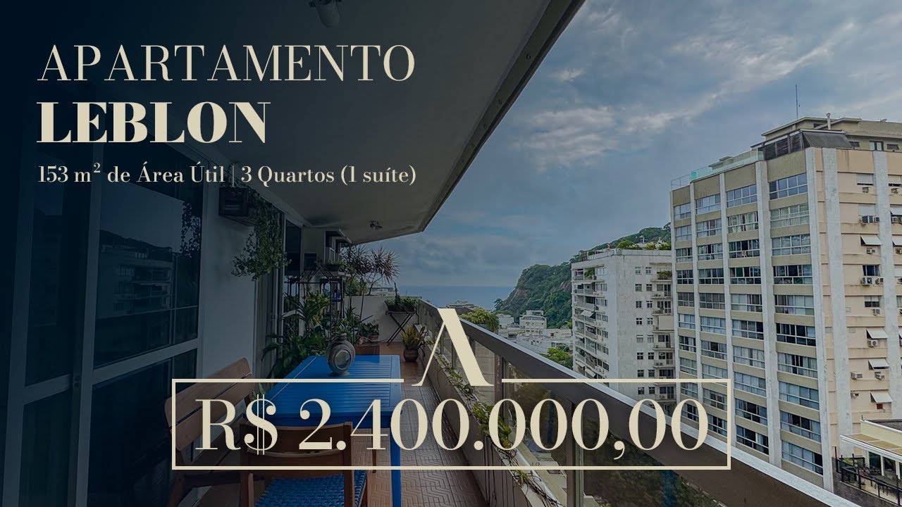 Lindo apartamento na Zona Sul do Rio | Leblon | RJ
