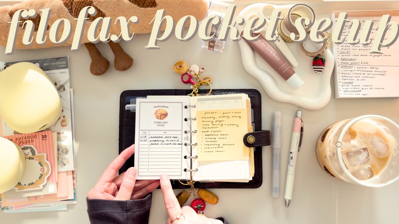 Filofax Pocket Setup | March Plan With Me + Monthly Reset