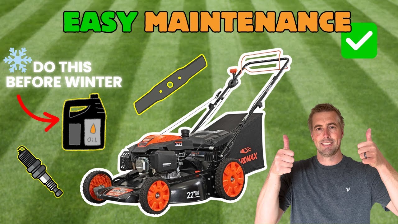 Полное техническое обслуживание самоходной газонокосилки Yardmax || Что делать перед хранением