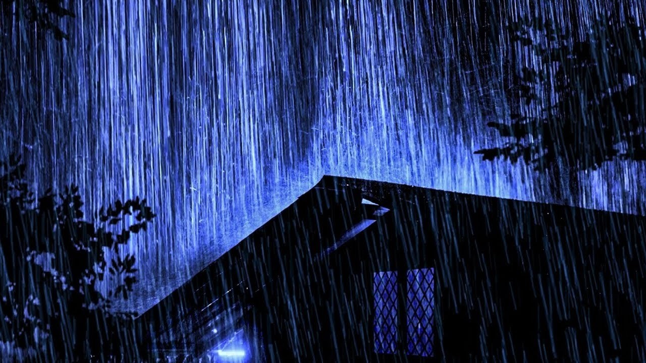 Fall Asleep in Under 3 Minutes with Strong Rain & Intense Thunder Sounds on Old Roof of Farmhouse