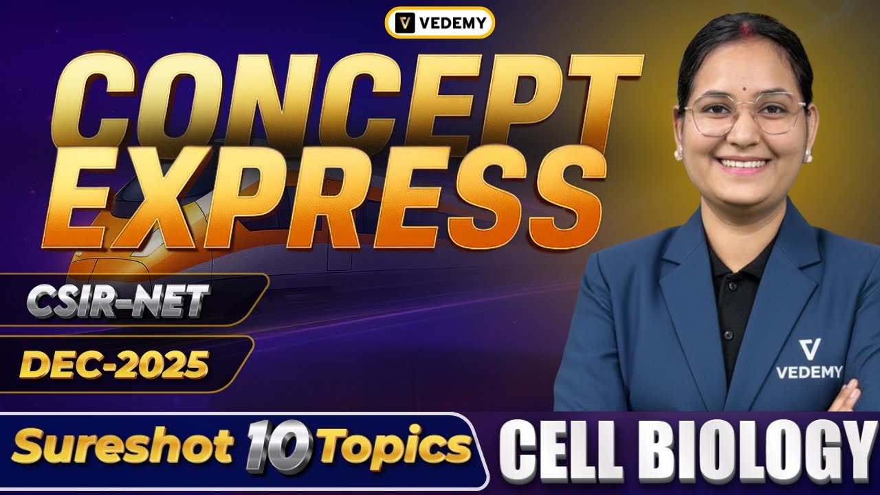Concept Express | Unit-2 | Cell Biology | CSIR NET Dec 2025 | Dr. Ravina Mam | Vedemy |