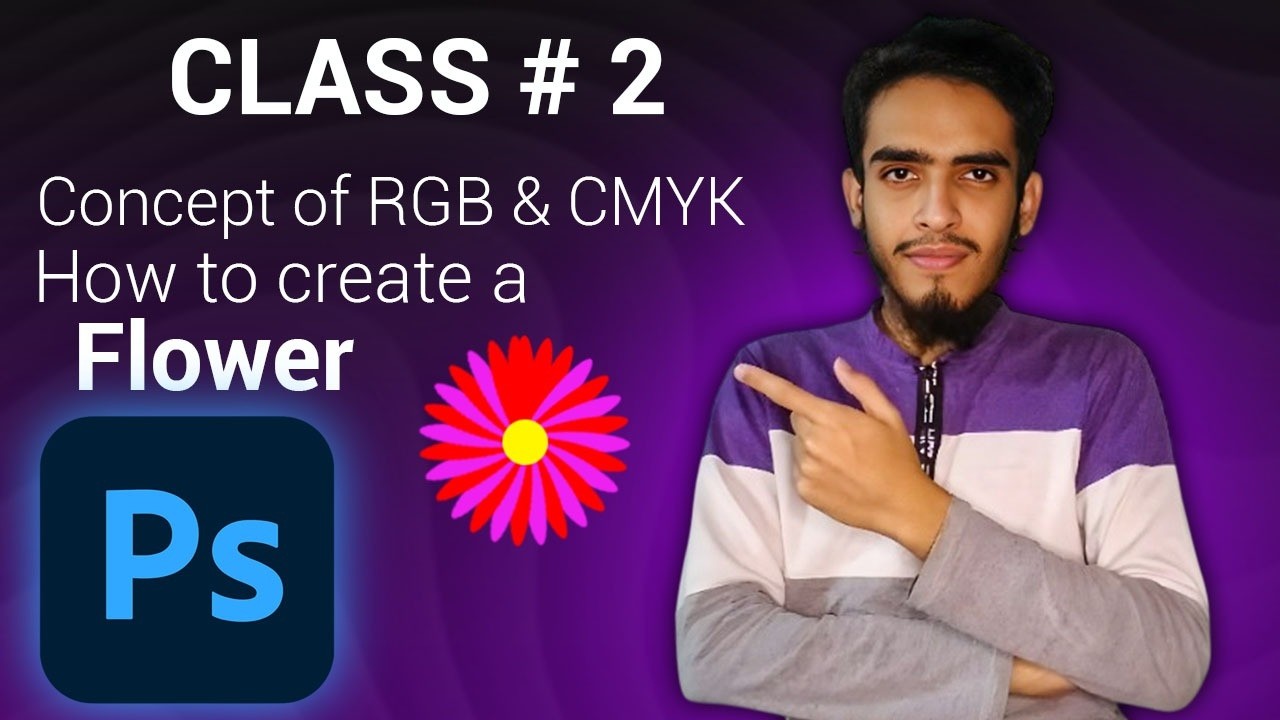 Concept of RGB & CMYK, how to create a flower