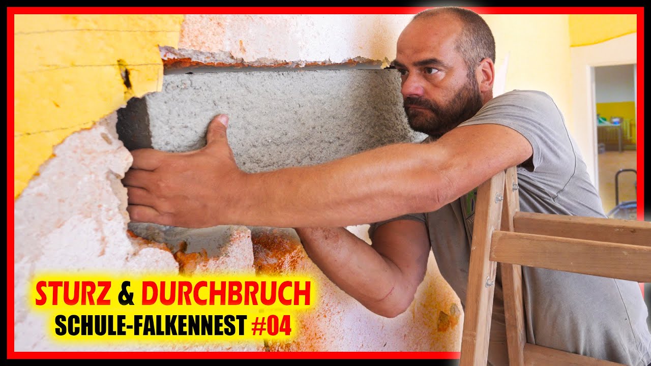 WAND DURCHBRUCH mit BETONSTURZ für Tür! | SCHULE-FALKENNEST #04 | Home Build Solution