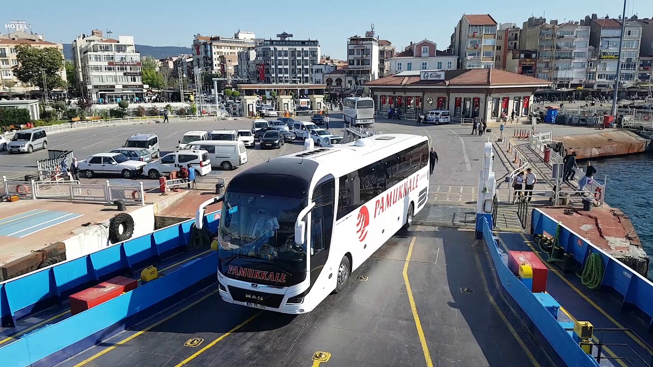 ÇANAKKALE İSKELESİNDEN KALKAN  ARABALI VAPUR ÇANAKKALE ECEABAT SEFERİ
