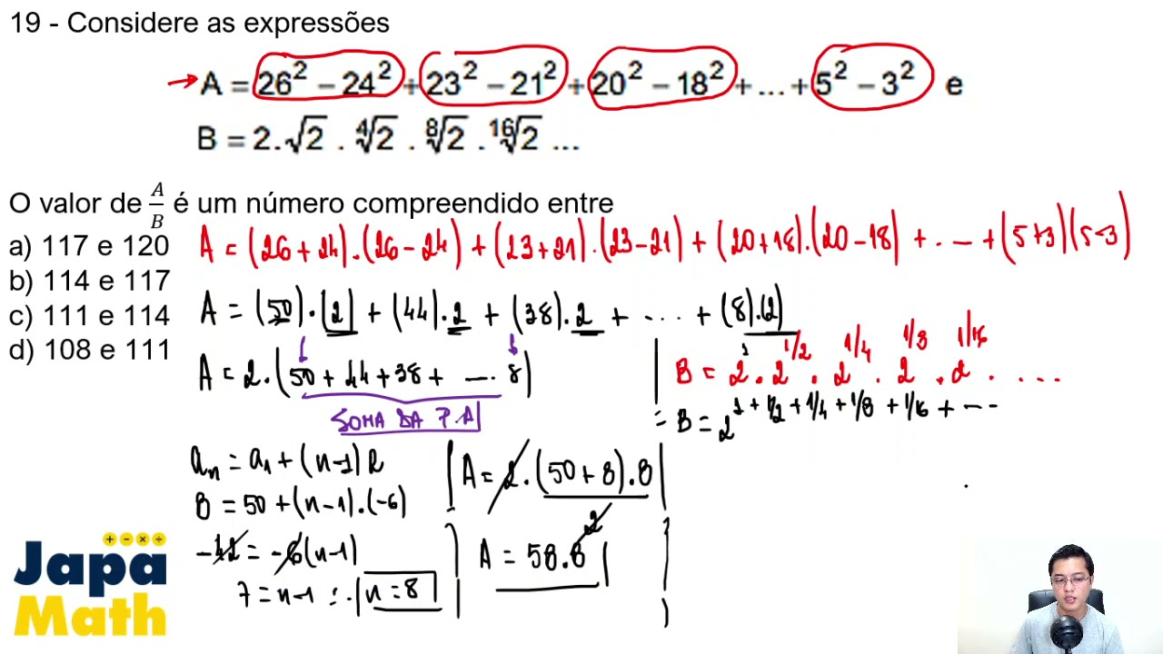 Prova AFA Resolvida(2015 - 2016) - Matemática - Questão 19