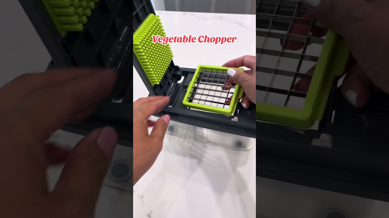 Correct way to use veggie chopper! #veggiechopper #kitchenmusthaves #kitchentool #easysalad #chop