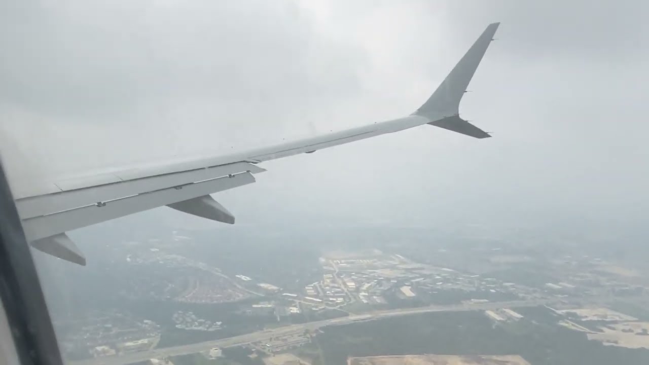 SWA 737 MAX 8 Back Seat, Stormy Skies STL - SAT