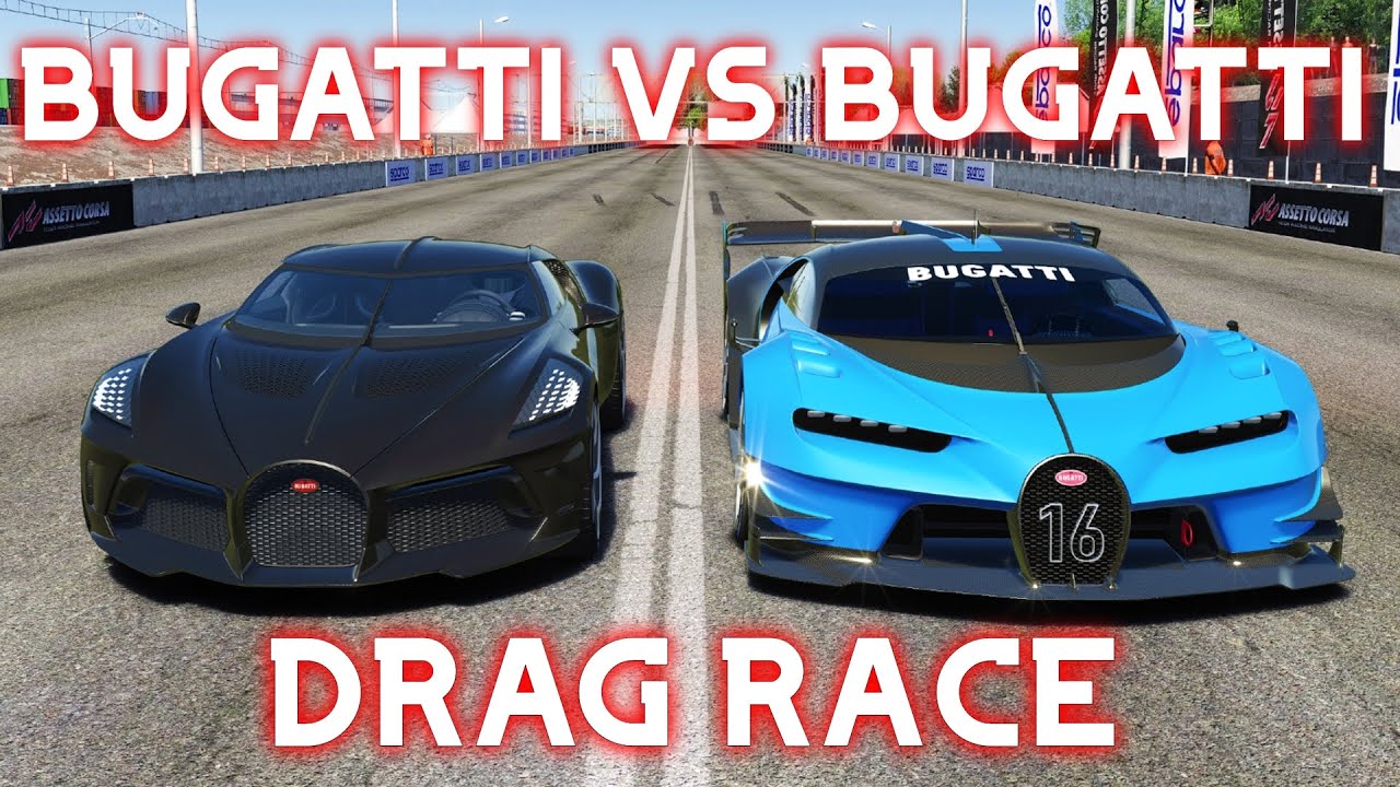 Bugatti La Voiture Noire VS Bugatti Vision GT DRAG RACE