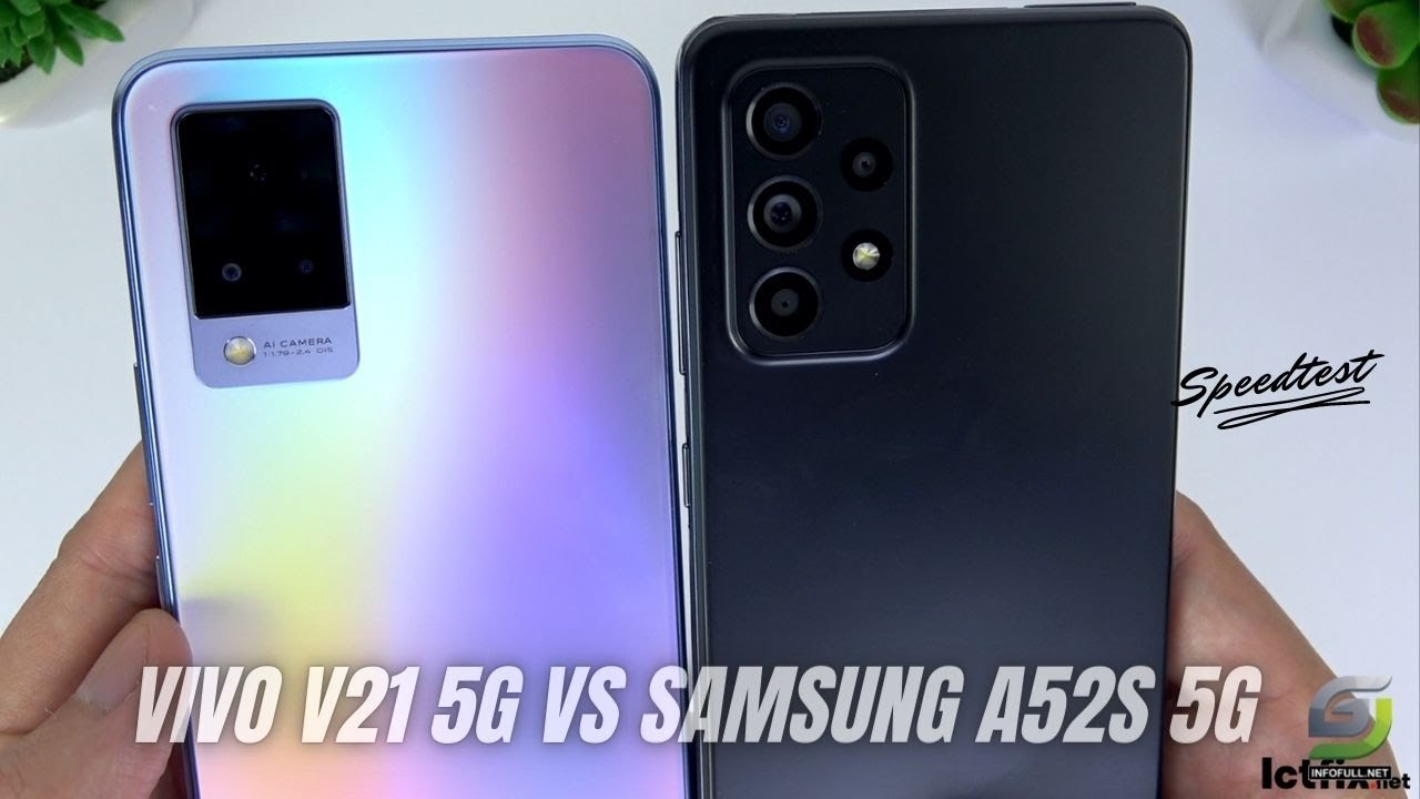 Samsung Galaxy A52s 5G vs Vivo V21 5G | Video test Display, SpeedTest, Camera Comparison