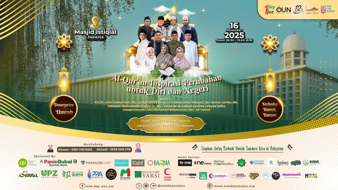 Tabligh Akbar Komunitas One Day One Juz Milad ke 12