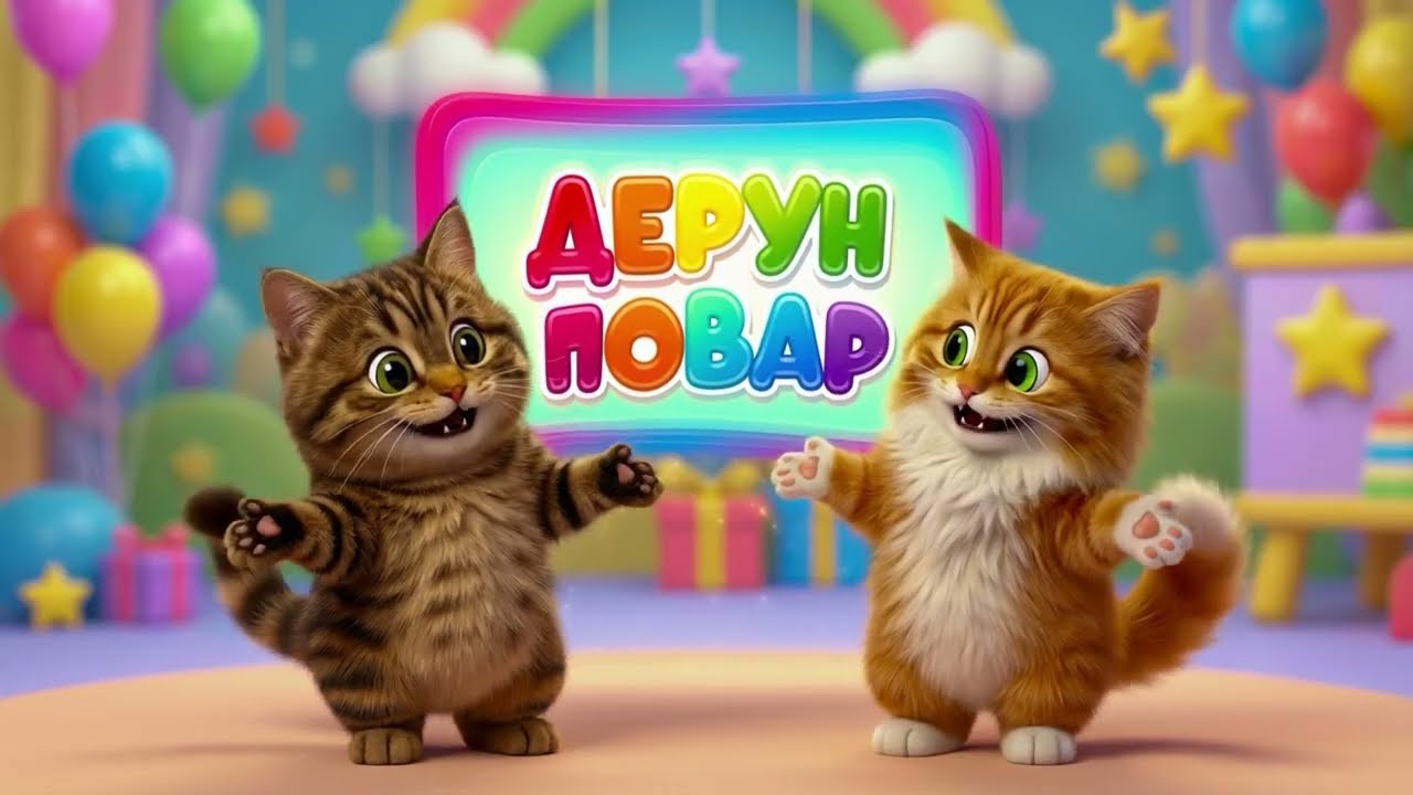 Веселі і повчвльні пригоди котиків Деруна та Кіцуні: Збірник мультфільмів (5 серій підряд) 🐈📺
