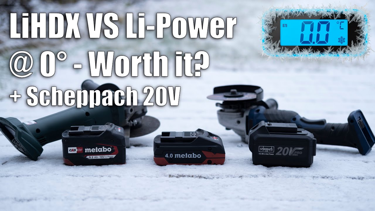 Metabo 18V Battery: LiHDX vs Li-Power @ 0°C – Worth It? (+ Scheppach 20V)