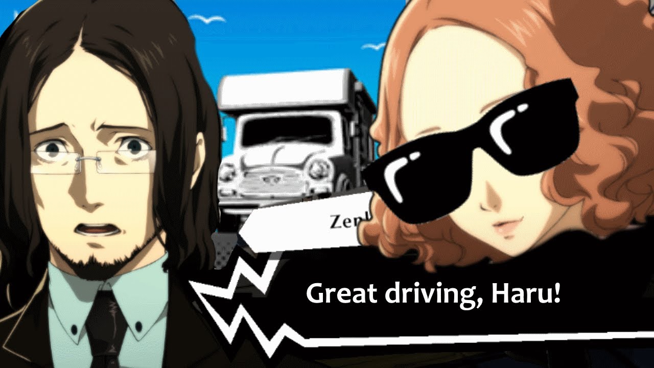 Zenkichi loves Haru's driving... | [ Persona 5 Strikers Meme ]