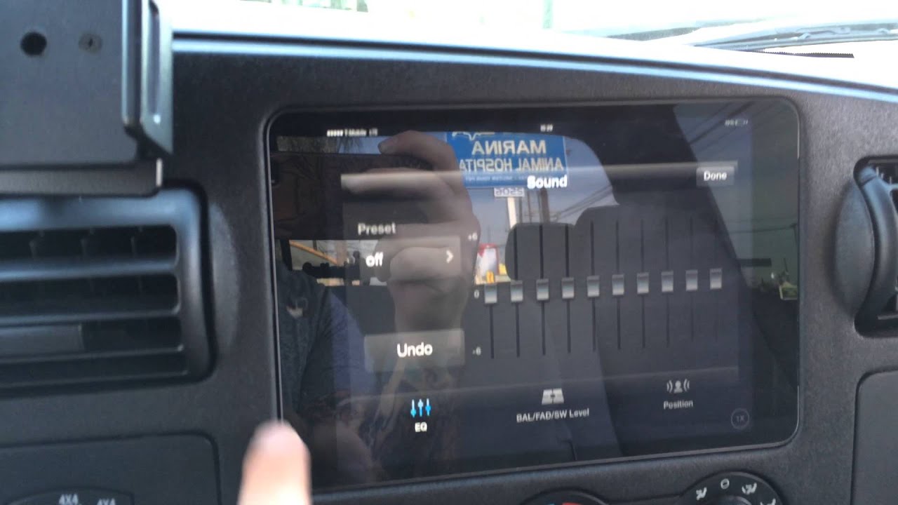 Ford F250 iPad Mini Slider Kit installation Sony Radio App Control SoundmanCa Official Installer