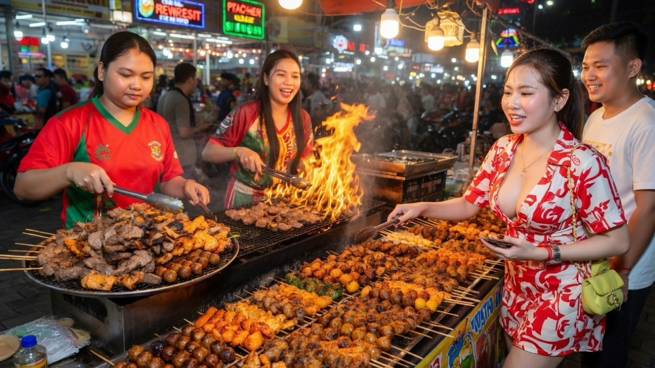 You Can Eat ALL This for $5?! Cambodia Street Food 🤯🔥
