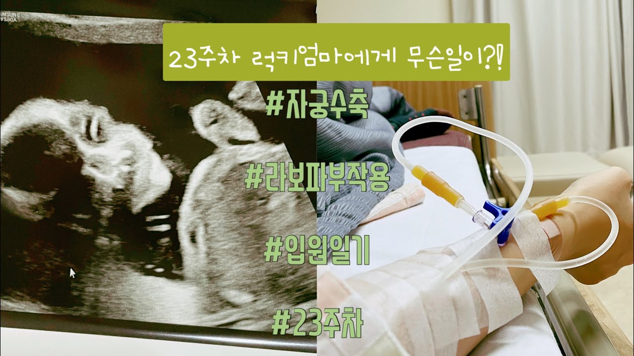 23주차 임산부 vlog | 뜻밖의 입원브이로그.. 자궁수축, 라보파, 라보파 부작용 증상, 이틀만에 퇴원한 이유는?!