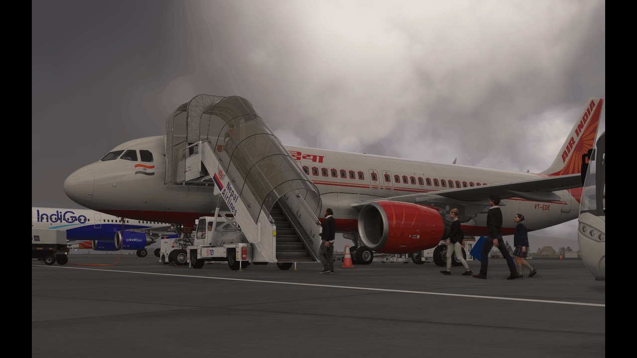 🔴 LIVE | Air India Fenix A320 ✈ Kathmandu to Delhi | EXTREME WEATHER | VATSIM | MSFS 2024