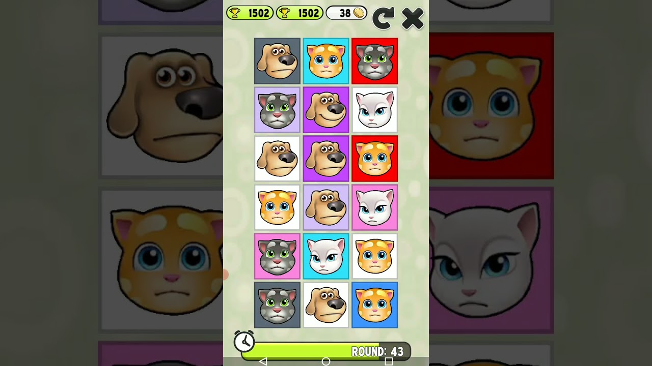 My talking tom 1.3 Version | beating Happy Face Mini game but the music is Different