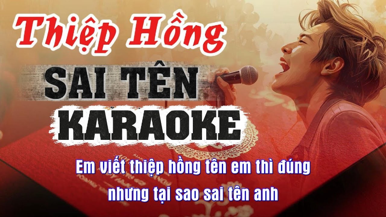 Thiệp Hồng Sai Tên Karaoke |  Beat Nhạc Hay | Tone Nam Fm Cao