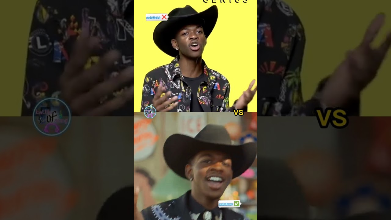 Lil Nas X - Old Town Road ।। Autotune Vs no autotune #battleofsong #shorts #music #lilnasx #songs