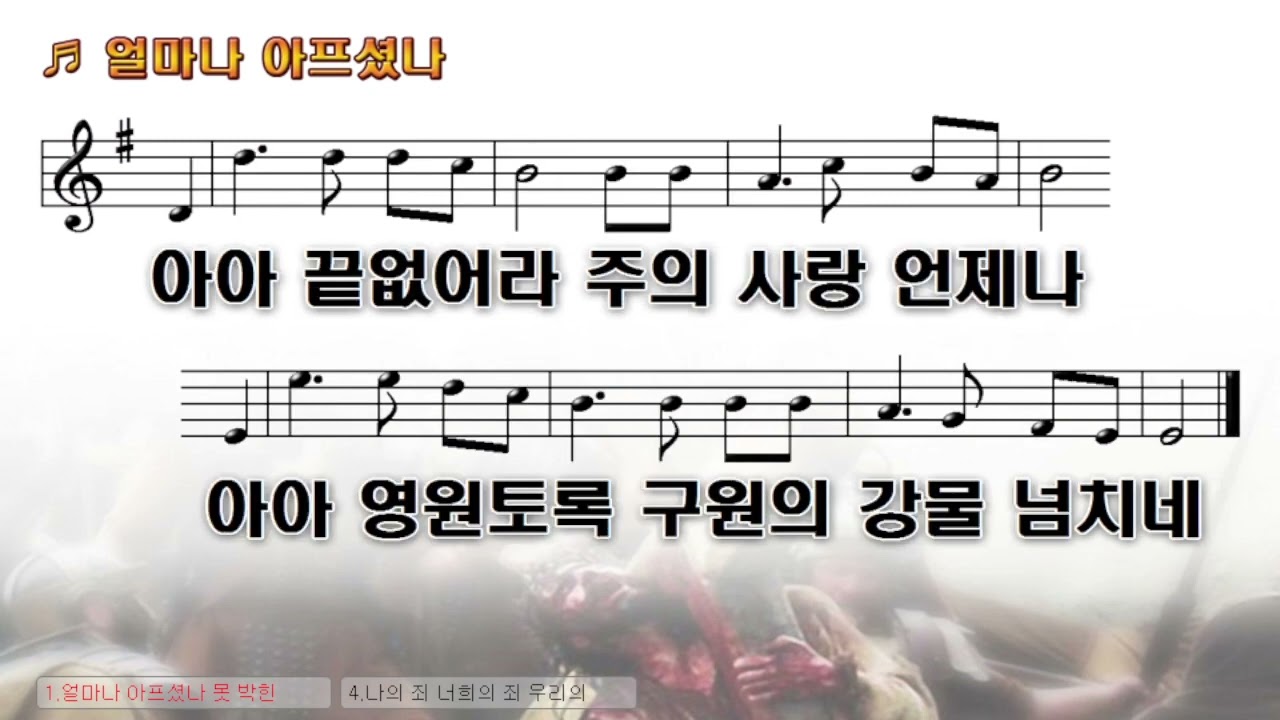 얼마나 아프셨나 못 박힌 그 손과 발 MR