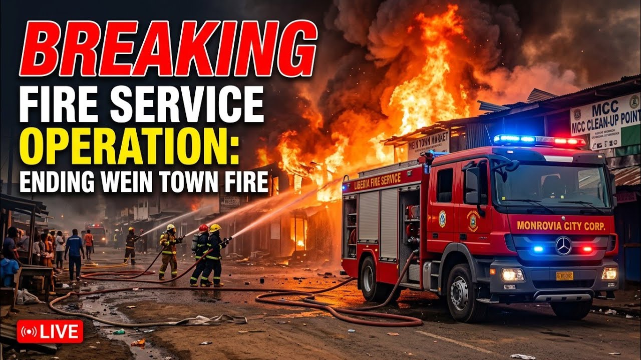 BREAKING: Fire Service & Monrovia City Corporation Operations on ending the huge fire in Wein Town