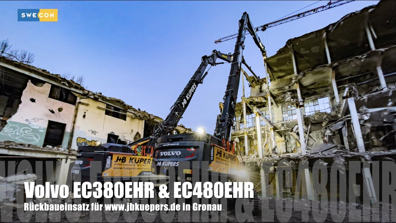 Volvo EC380EHR & EC480EHR... Team der beiden Volvo Abbruchbagger.