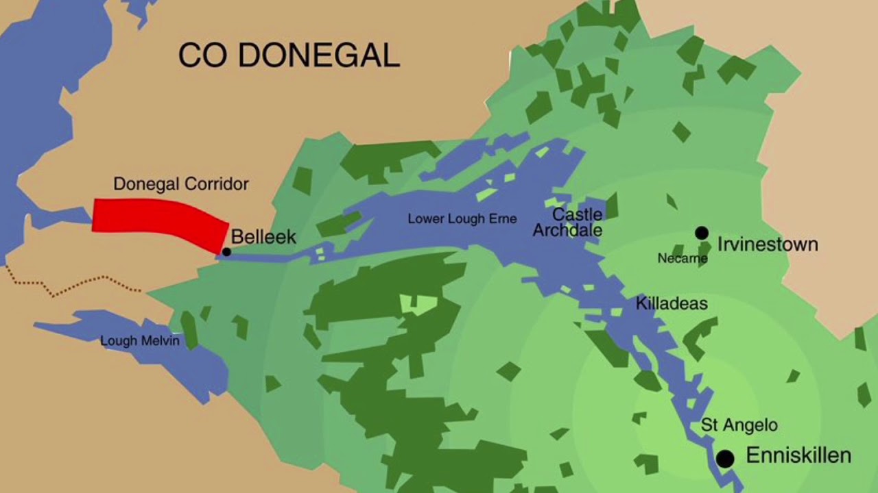 The Donegal Air Corridor. Lough Erne, County Fermanagh, Northern Ireland