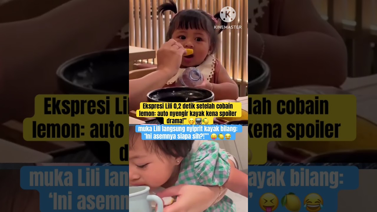 Lili Coba Lemon Pertama Kali&hellip; Ekspresi Langsung Auto Nyiprit! 🍋😝😂#raffiahmad #nagita #lily #rans