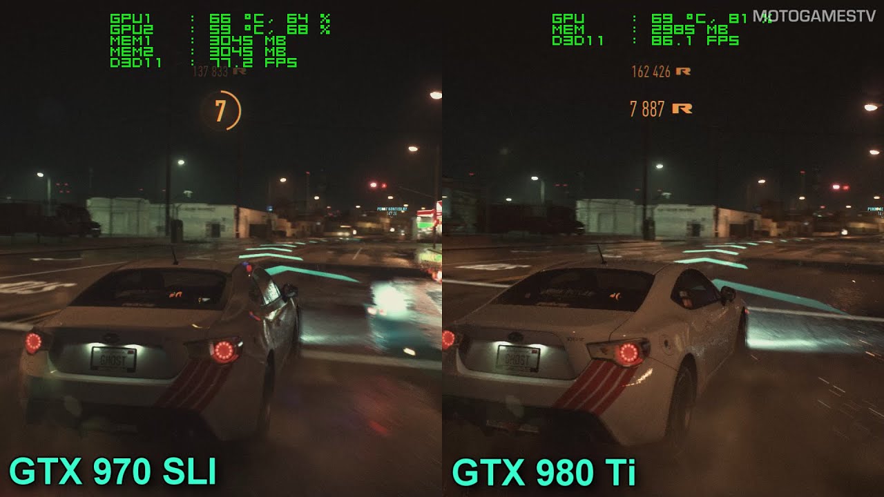 Need for Speed - GTX 970 SLI vs GTX 980 Ti - Performance Comparison