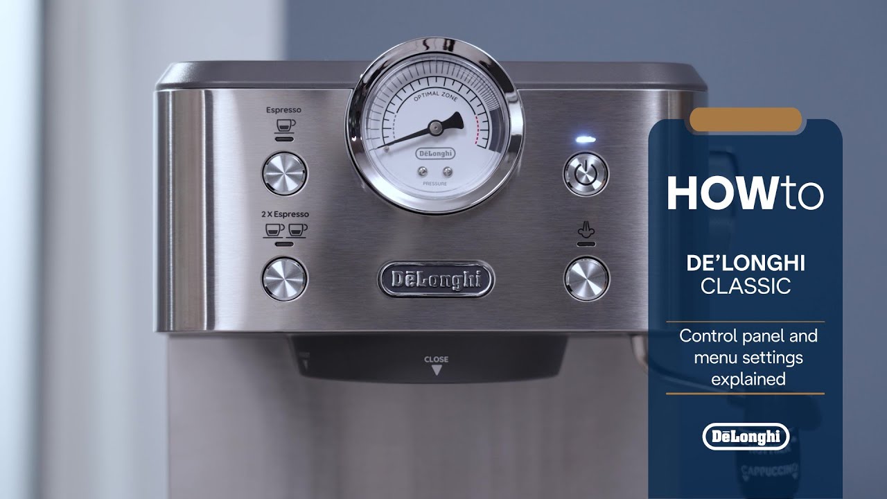 De'Longhi Classic  | Control panel and menu settings explained